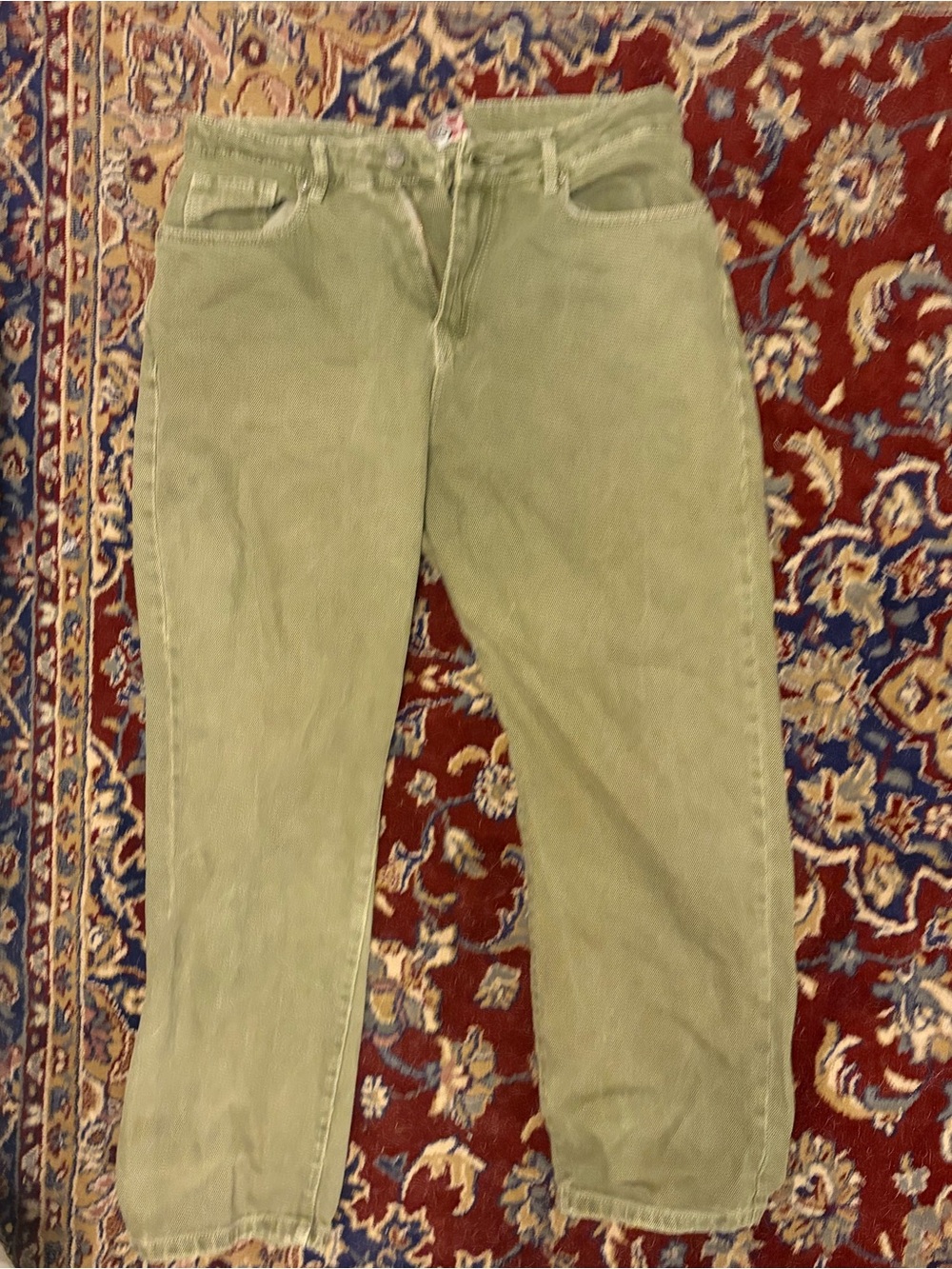 Men’s corduroy green skater baggy jeans